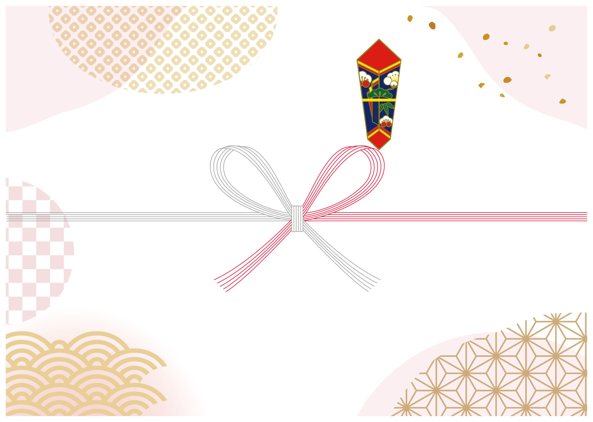 のし おしゃれ イラスト – A4印刷で5種類・5枚のイラスト入り短冊のし – IWTBSX